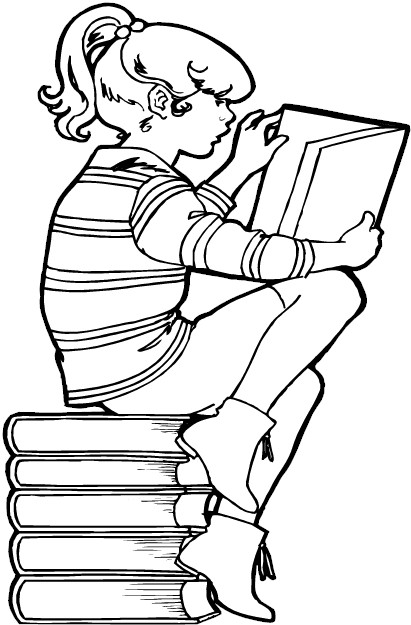 411x625 Girl Reading Bible Coloring Pages, Return Main Page Return