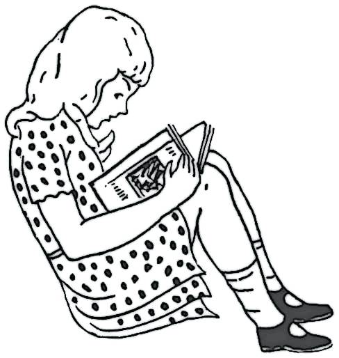 488x514 Reading Coloring Page This Coloring Page Features Girl Wearing