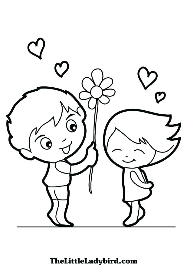 618x874 Reading Coloring Sheets Boy And Girl Coloring Page Marvellous