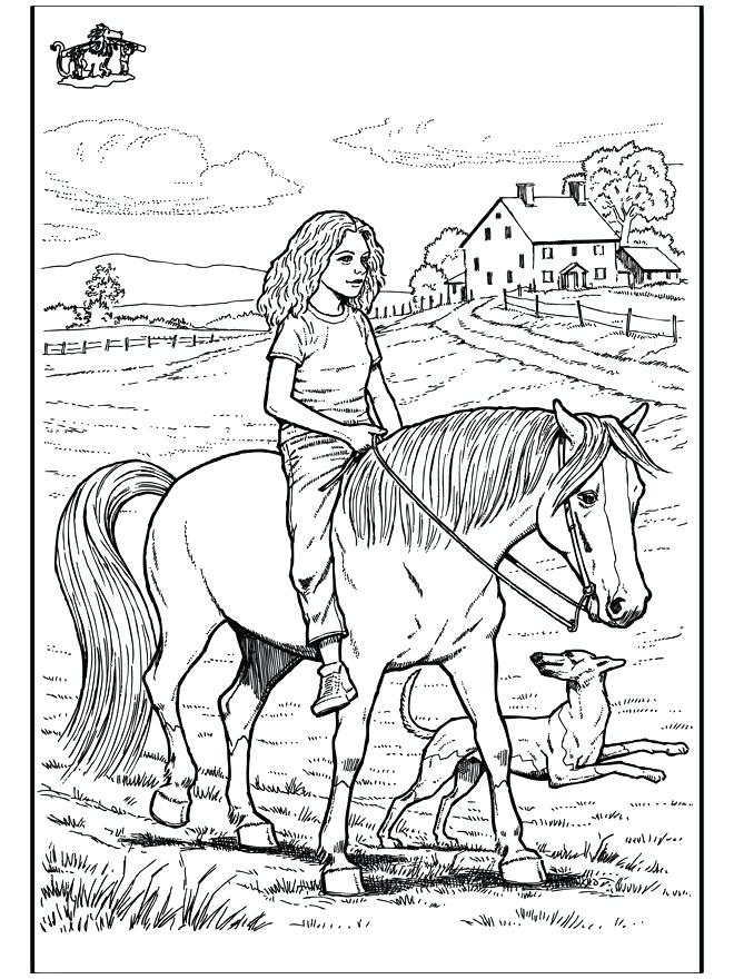660x880 Girl Riding Horse Coloring Pages Download And Print For Free