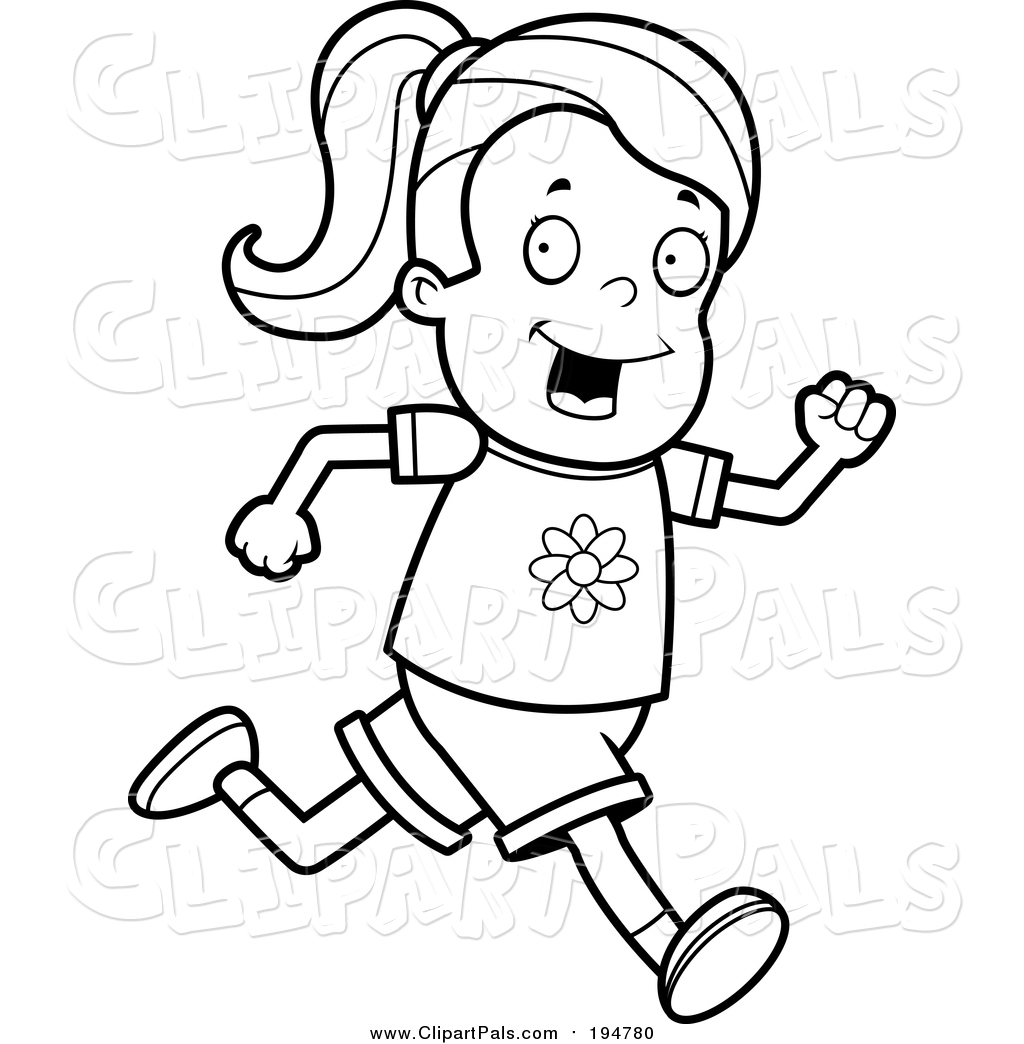 1024x1044 Pal Clipart Of A Lineart Running Girl By Cory Thoman