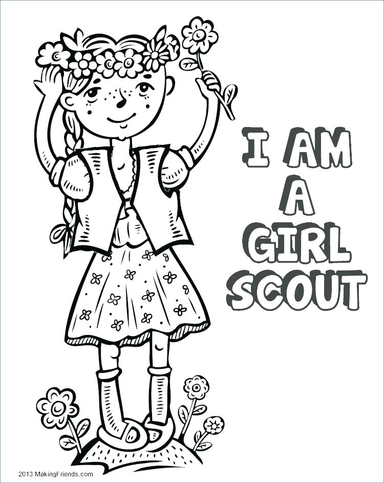 Girl Scout Brownie Coloring Pages