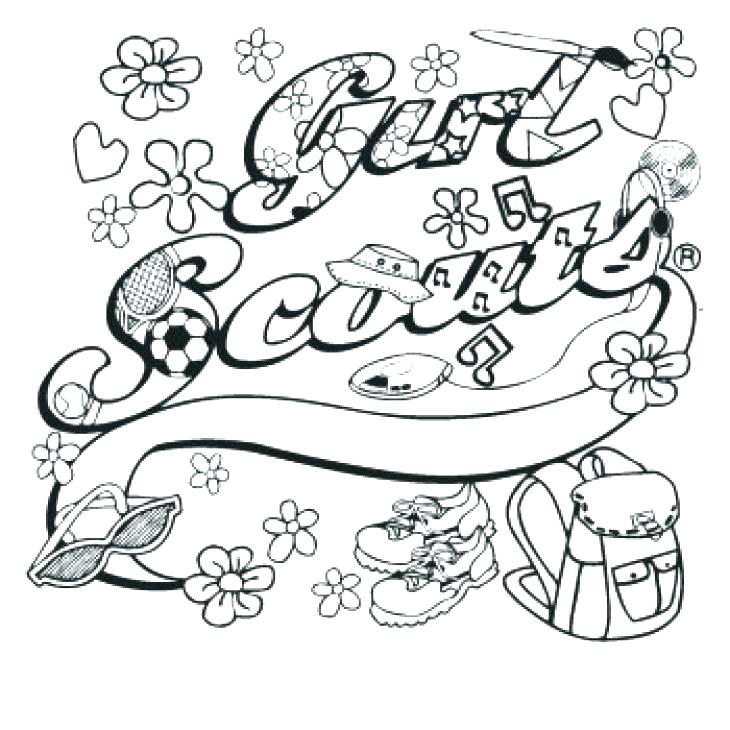 730x730 Girl Scout Coloring Page Printable Girl Scout Brownie Coloring