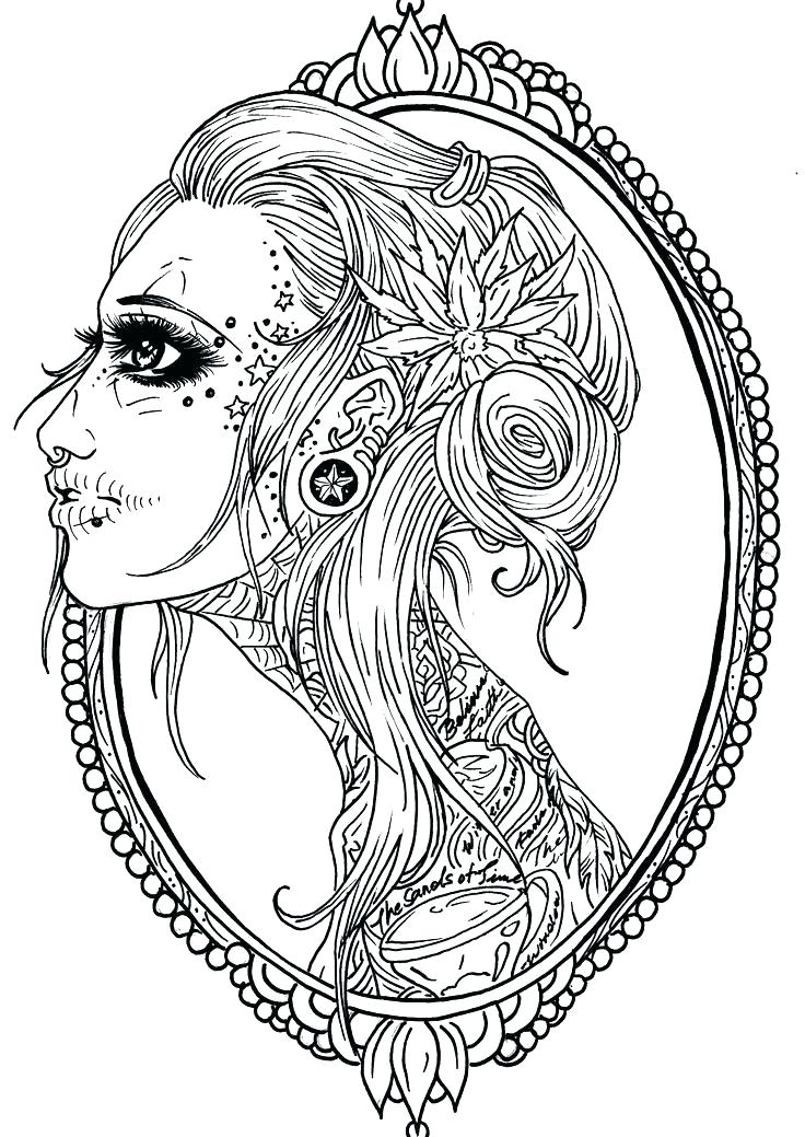 736x1039 Coloring Skulls