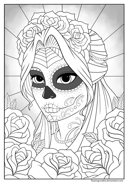 442x625 Best 15 Girl Skull Coloring Pages Pictures