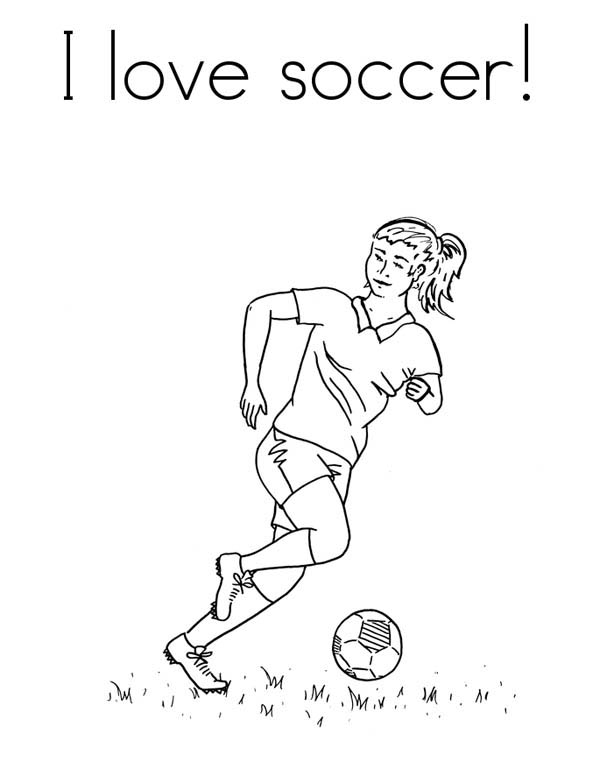 Girl Soccer Coloring Pages