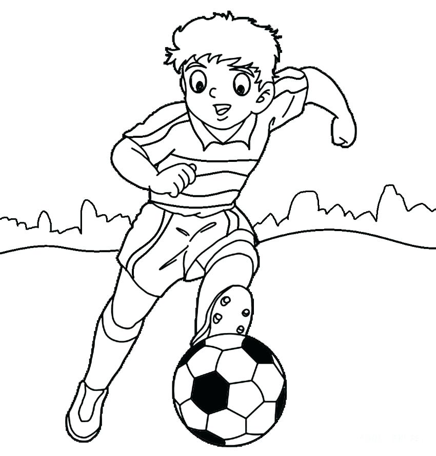850x890 Soccer Player Coloring Pages