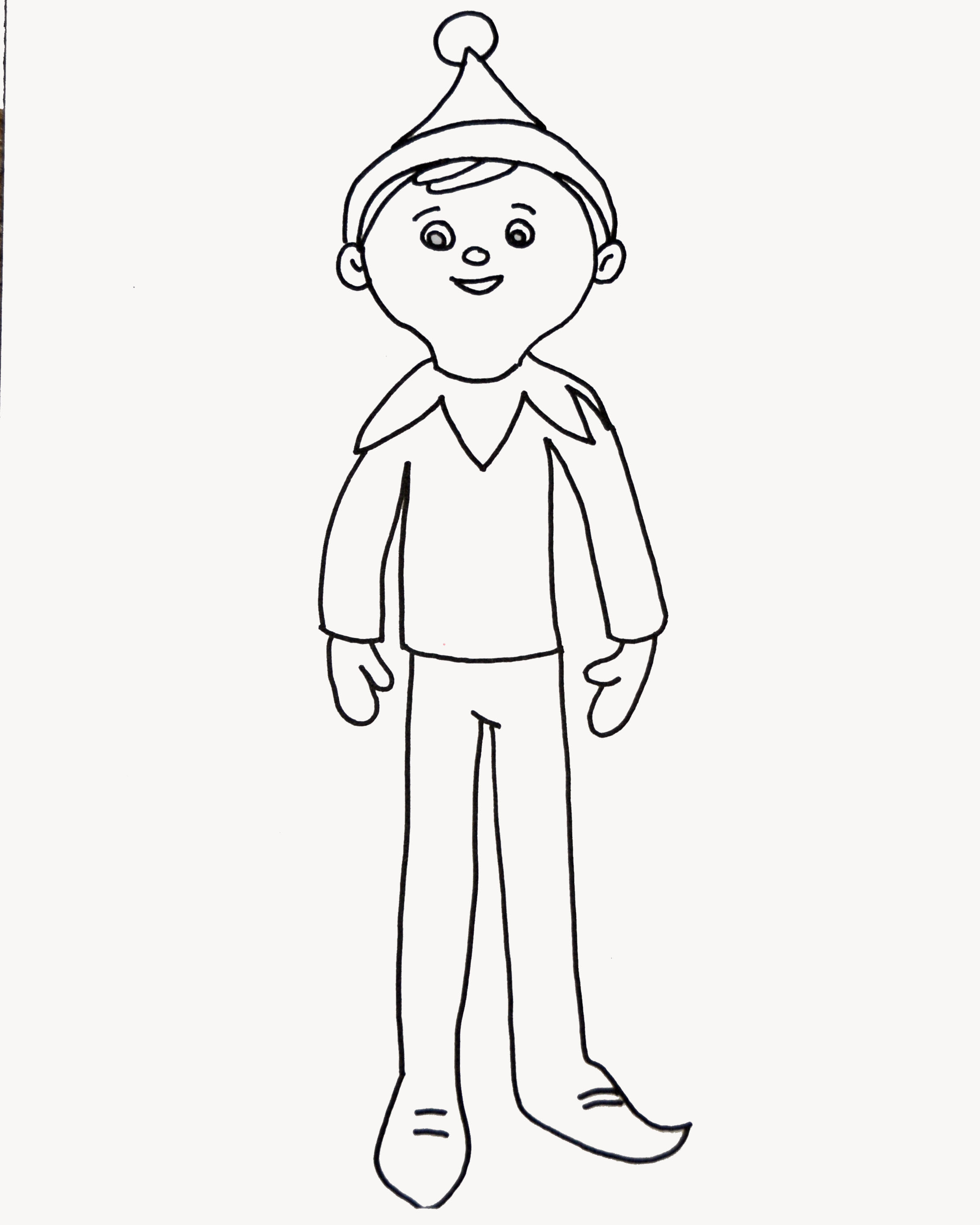 2412x3015 Remarkable Elf On The Shelf Girl Coloring Pages Page For Elfie