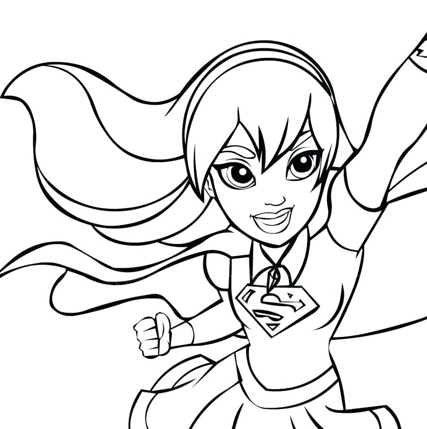 878x881 Girl Superhero Coloring Pages For Girls To Print In Addition