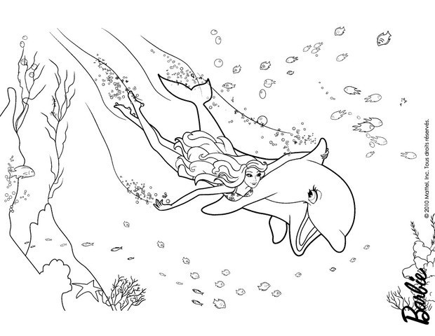620x480 Merliah Swimming With Zuma Coloring Pages