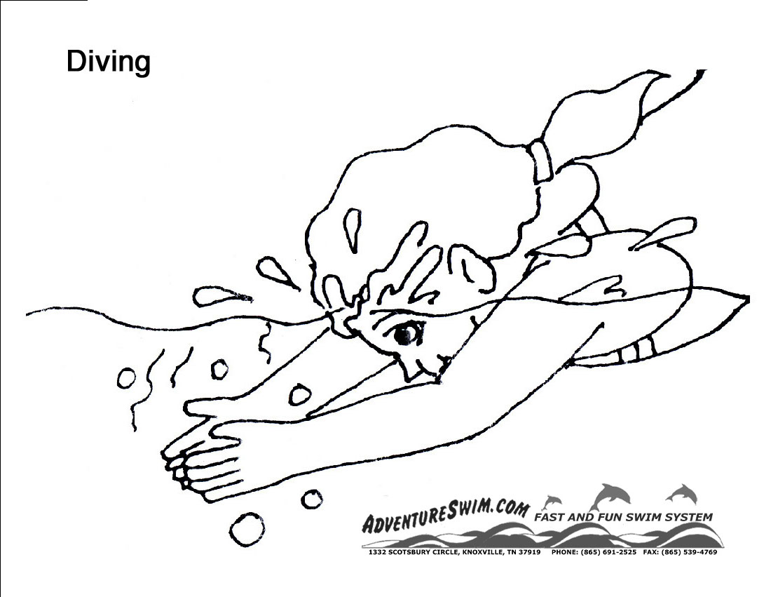 1100x851 Precious Swimming Coloring Page Pages To Print Boy Pool Girl