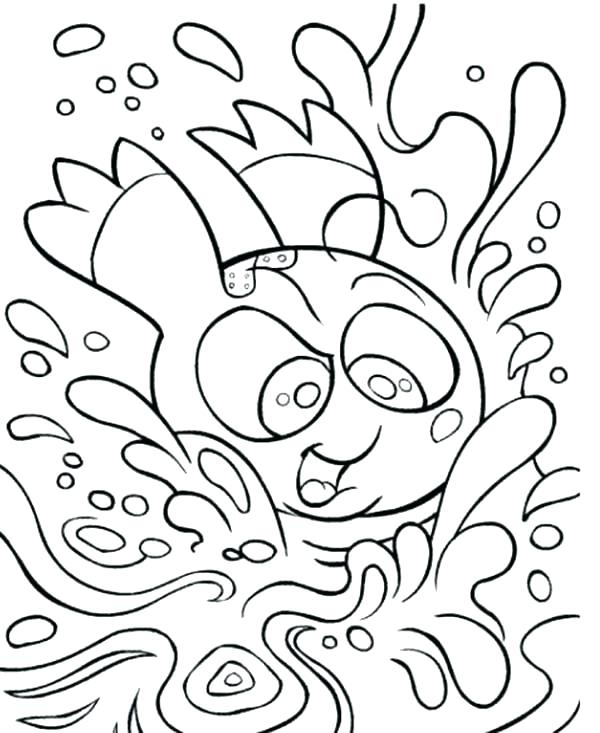 600x733 Swimming Pool Coloring Pages Beach Vacation Cute Little Girl