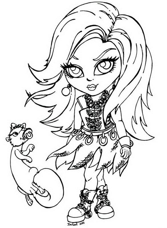 585x800 Anime Monster Coloring Pages