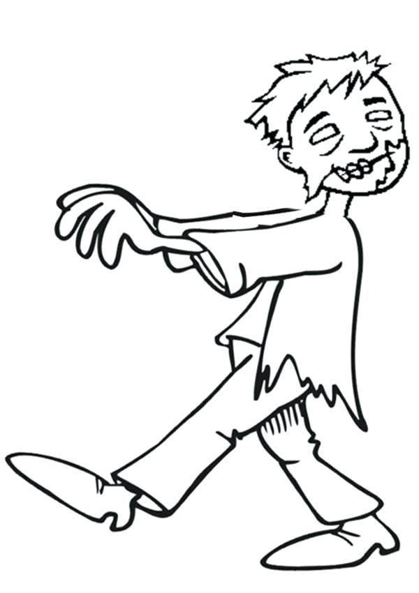 600x850 Zombie Coloring Page Free Online Zombie Colouring Page Kids