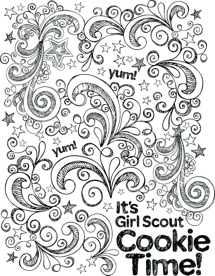 736x946 Girl Scout Cookies Coloring Pages Scout Cookie Coloring Pages