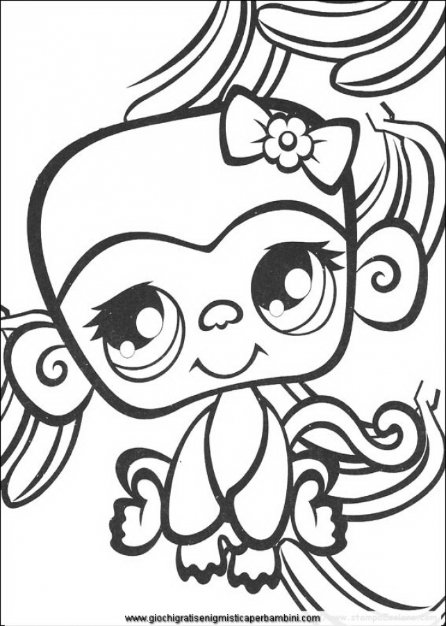 642x900 Littlest Pet Shop Girly Monkey Cute Coloring Pages Free To Print