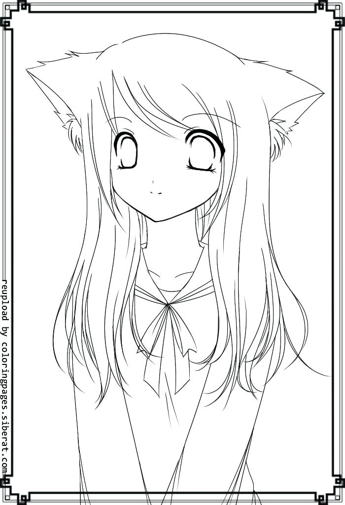 700x1024 Coloring Pages For Girl Anime Cat Girl Coloring Pages To Print