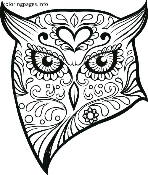 500x592 Printable Girl Sugar Skull Coloring Pages Of Skulls And Gang