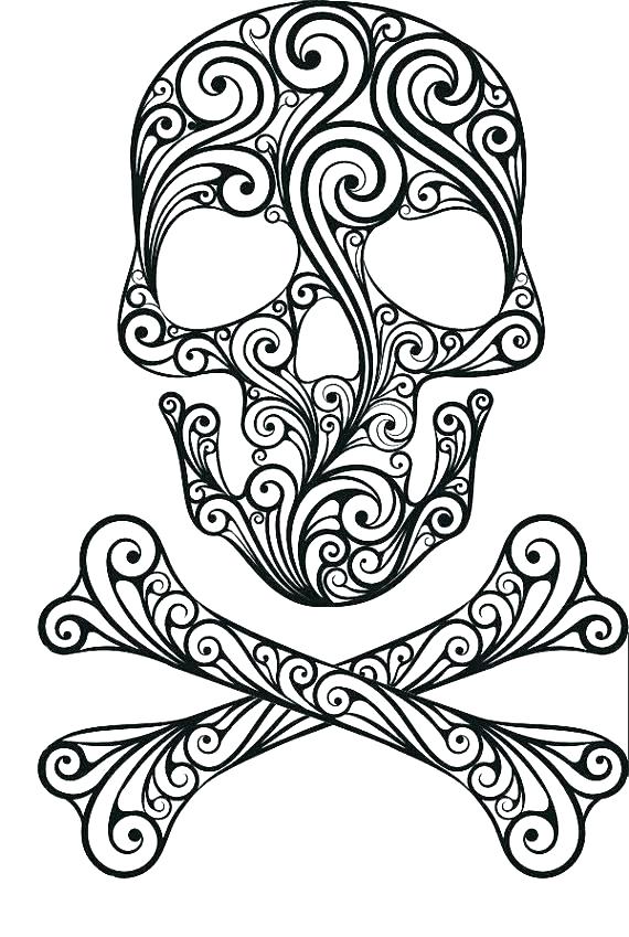 570x849 Coloring Pages Sug Skulls Girl Skull Coloring Sheet Skull Coloring