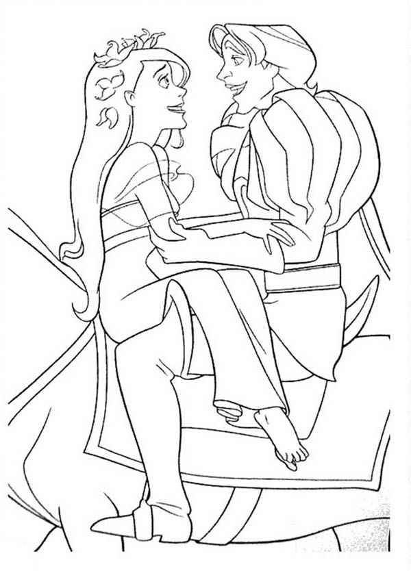 600x834 Enchanted, Giselle Riding Horse With Prince Edward In Enchanted