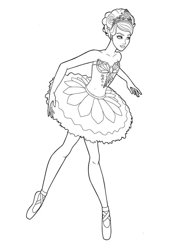 595x842 Ausmalbilder Ballett 1 Ausmalbilder Barbie School