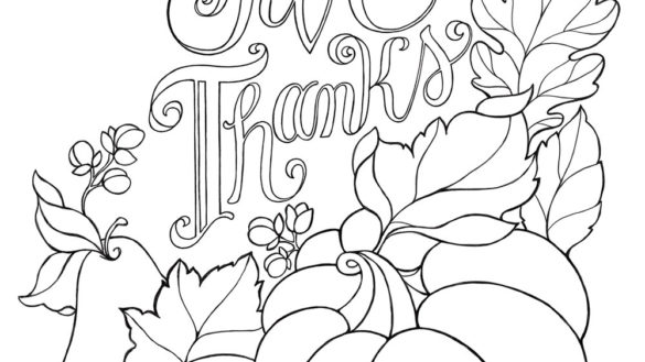 585x329 Give Thanks Coloring Page Psalm 118 1 Bible Verse Readgyan Give