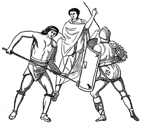 500x445 Here Is Another Picture Of Gladiators Battling Against