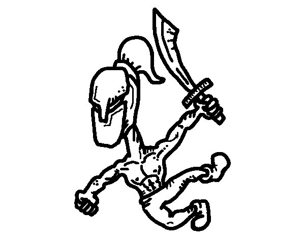 600x470 Gladiator Strong Coloring Page