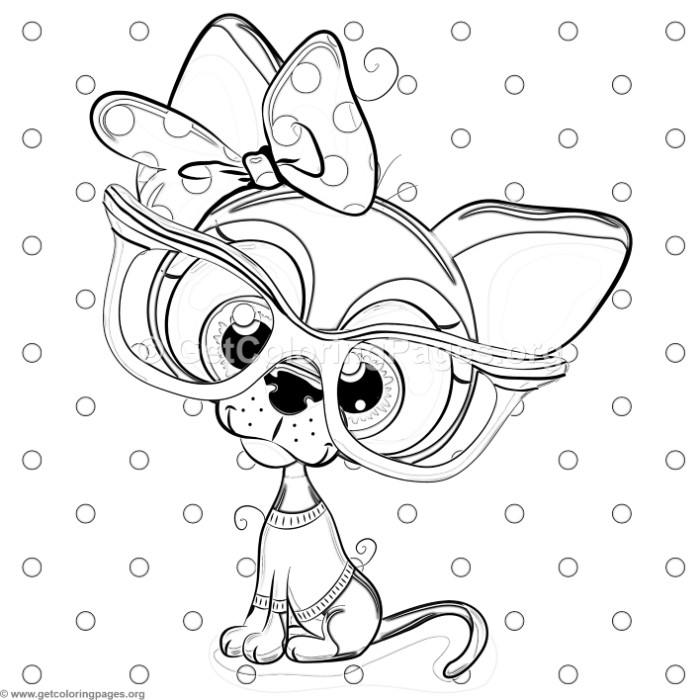 700x700 Dog With Glasses Coloring Pages