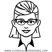 200x200 Glasses Coloring Page