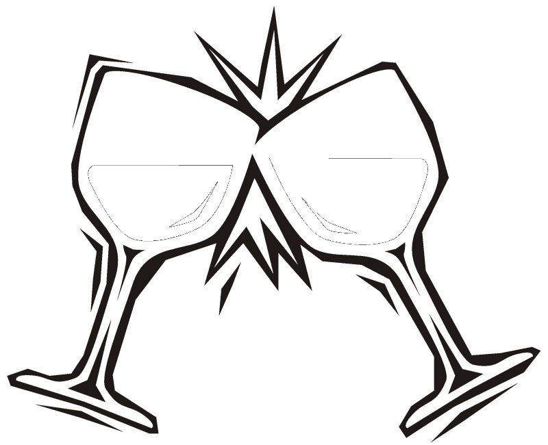 800x650 New Year's Coloring Page