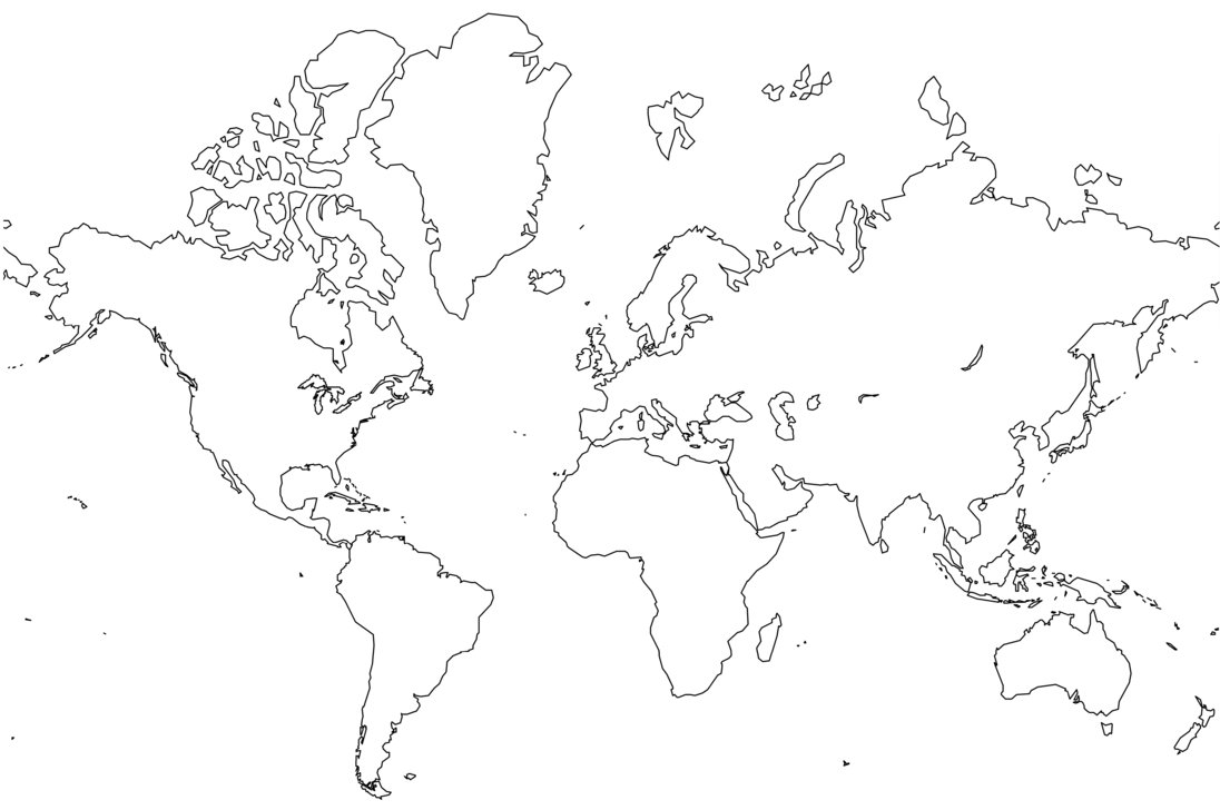 1096x728 Free Printable World Map Coloring Pages For Kids