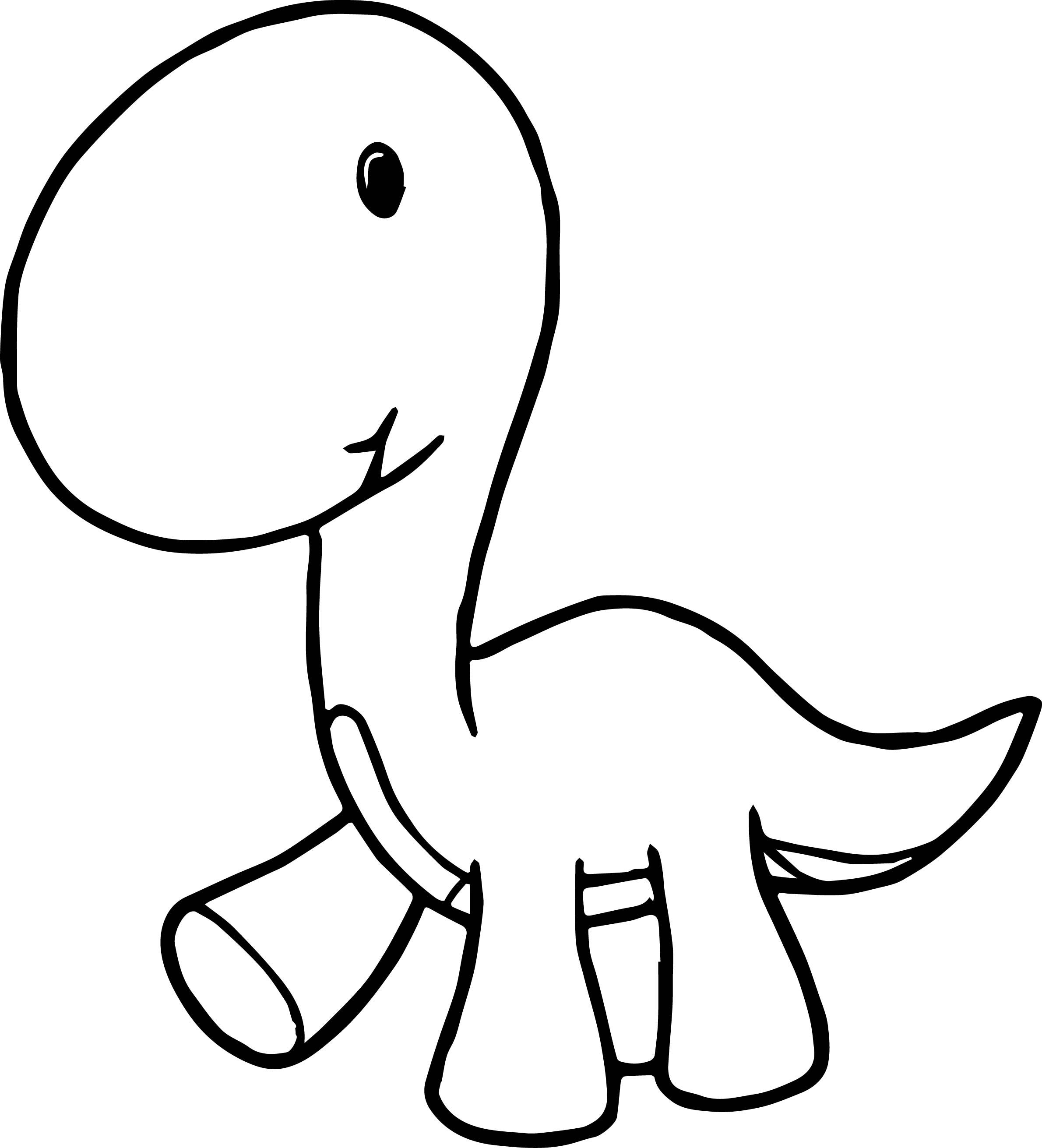 2380x2622 Baby Dinosaur Cartoon Coloring Page Cartoon