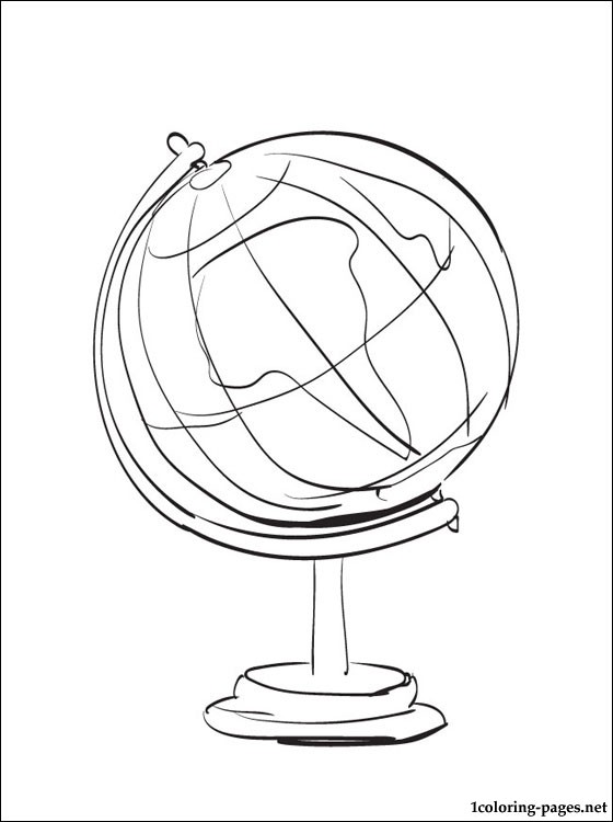 560x750 Globe Coloring Page Coloring Pages