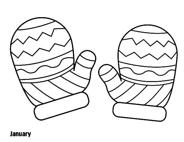 600x464 Coloring Pages Of Mittens And Gloves