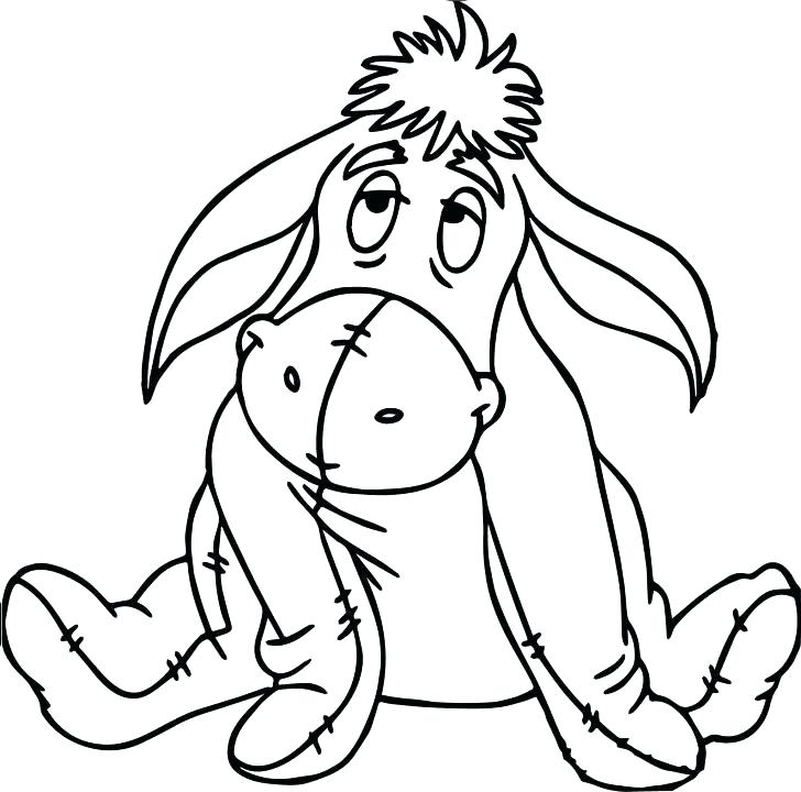 728x720 Donkey Coloring Pages Boxing Gloves Coloring Pages The Pooh Cute