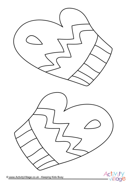 460x650 Gloves Colouring Page