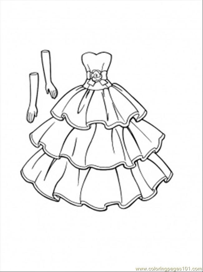 650x868 This Dress Goes With Gloves Coloring Page