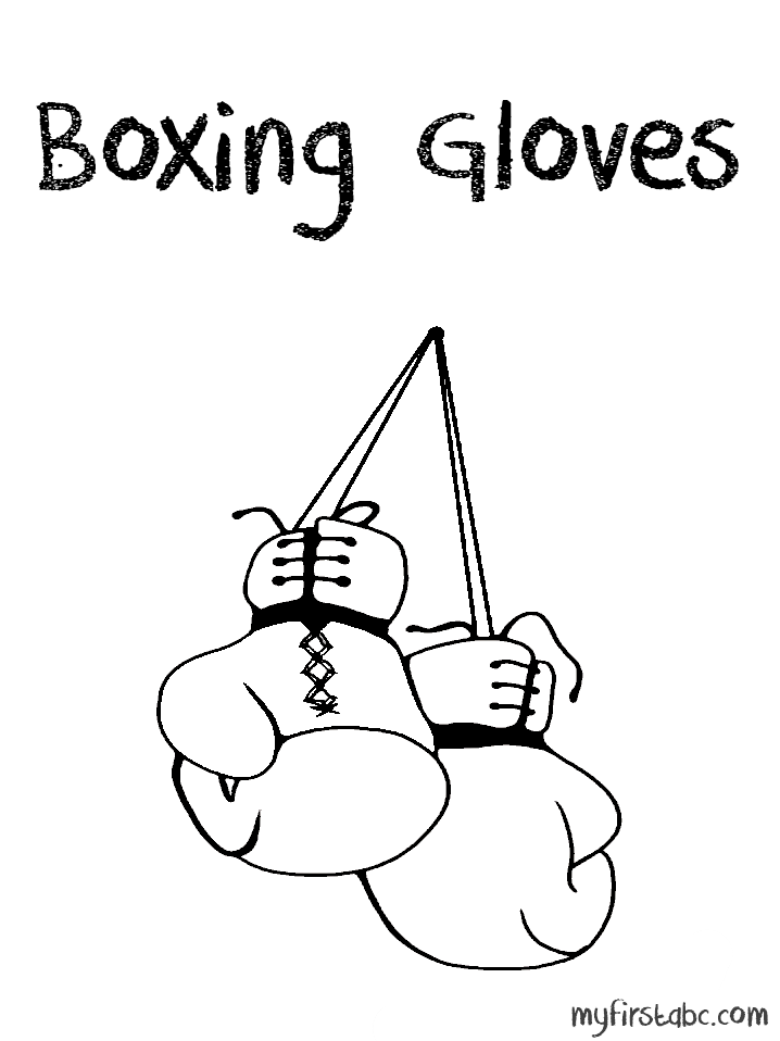 718x958 Boxing Gloves Coloring Page