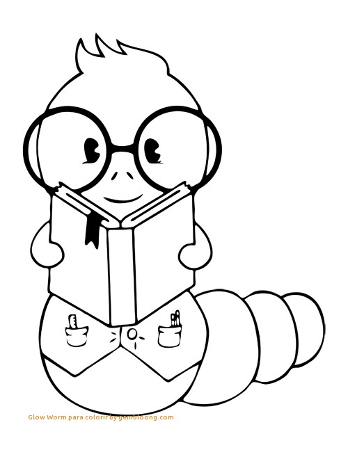 500x647 Book Worm Coloring Pages Awesome Glow Worm Para Colorir