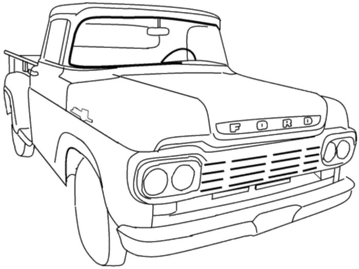 700x525 Ford Truck Classic Coloring Page Old Cars And Trucks