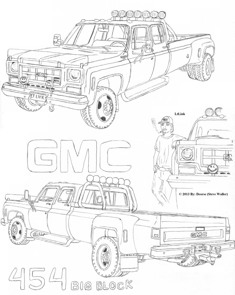 797x1003 Gmc Truck Drawing