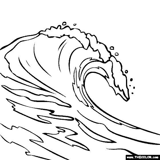 560x560 Breaking Wave Coloring Page Gmc Motor Home Wave
