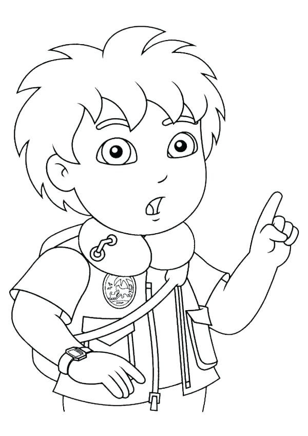 600x849 Go Diego Go Pictures To Color Go Go Coloring Pages Suddenly