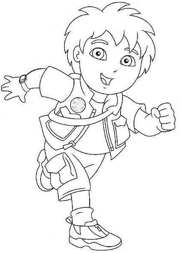 600x840 Diego In Good Spirit In Go Diego Go Coloring Page