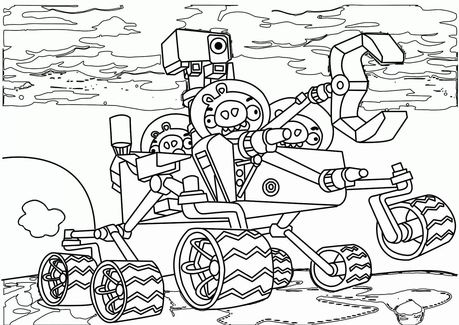 1600x1131 Angry Birds Go Coloring Page Fcbihor