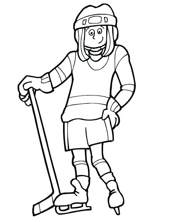 585x722 Hockey Coloring Page