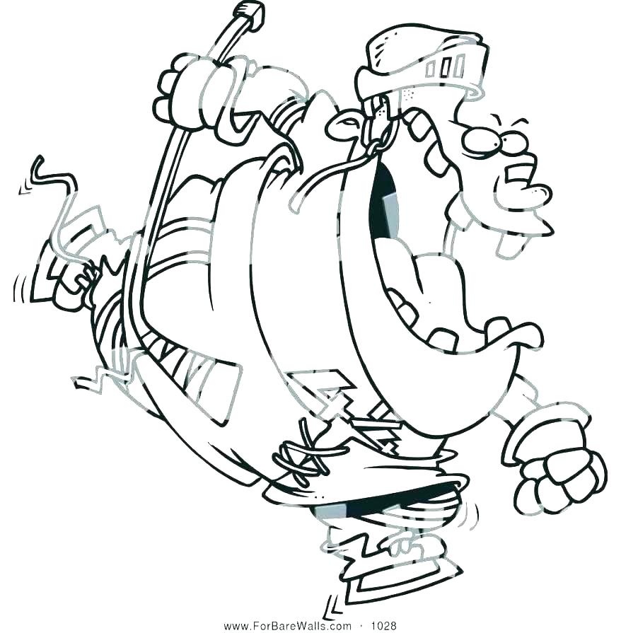 878x895 Hockey Coloring Pages Hockey Player Coloring Page Ice Hockey
