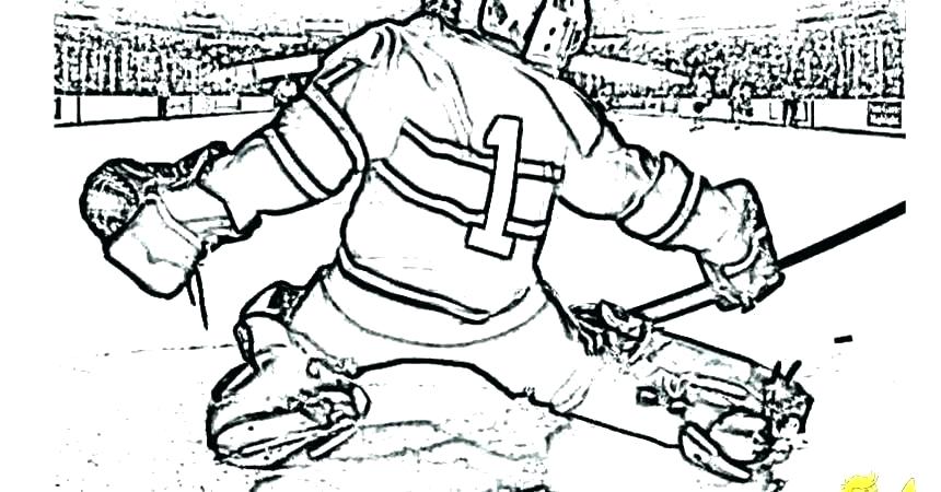 860x450 Ice Hockey Colouring Pictures Goalie Coloring Pages Detailed