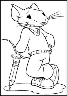 236x330 Stuart Little Being Goalkeeper Coloring Picture For Kids Stuart